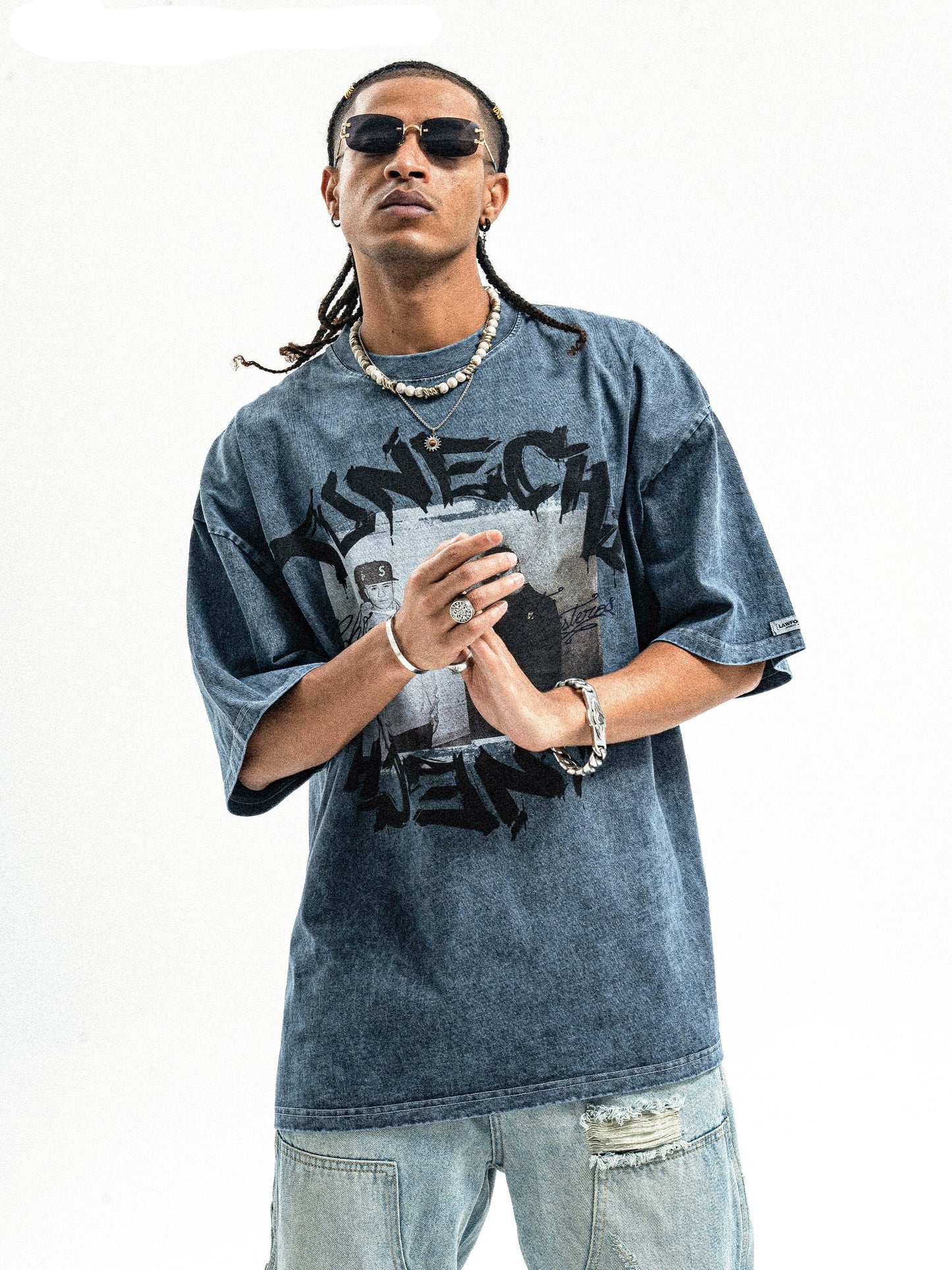 Tunech Printed Heavy Washed T-Shirt