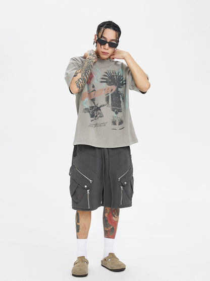 F2CENTER Retro Graphic Print Tee