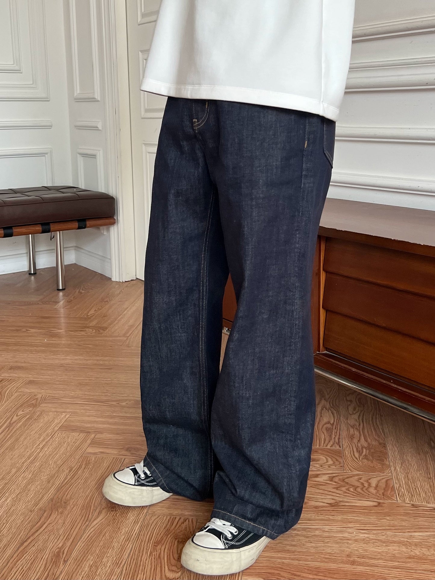 Untold Japanese Loose Straight Denim Jeans