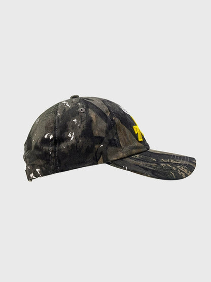 Korea ins same three-dimensional embroidery 777 camouflage splash soft top baseball cap street fashion outdoor cap tide