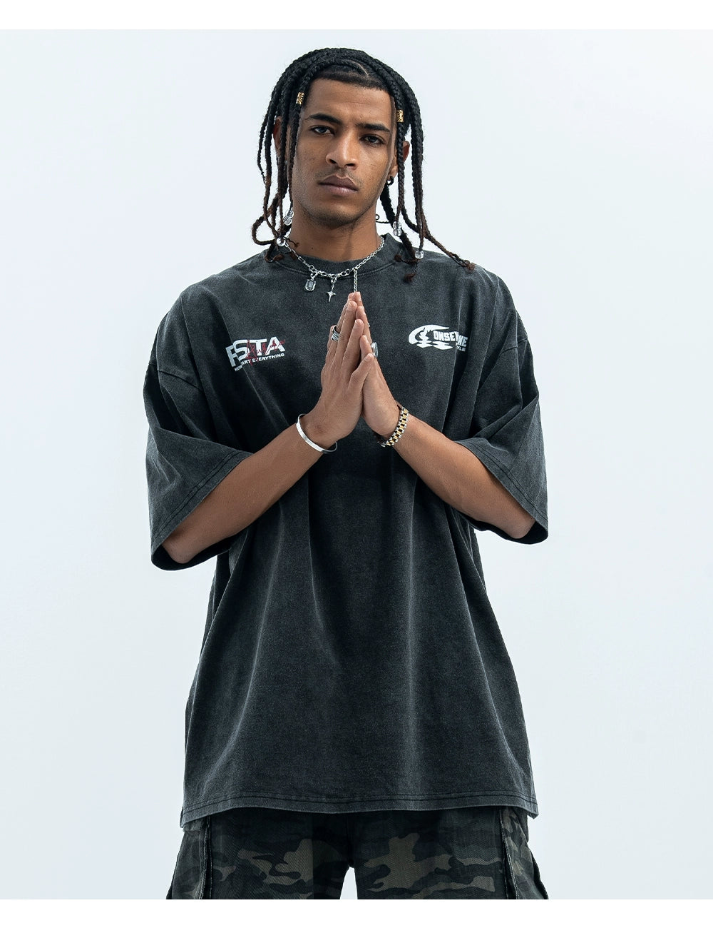 Restart All Printed Oversize T-Shirt