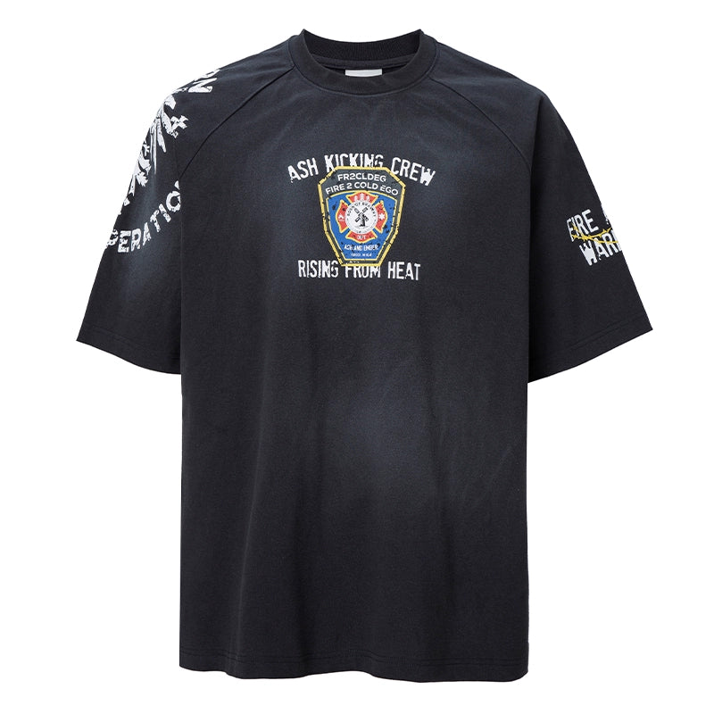 Washed Gradient Distressed Tee