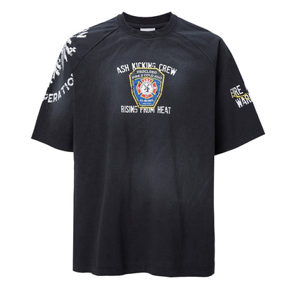 Washed Gradient Distressed Tee