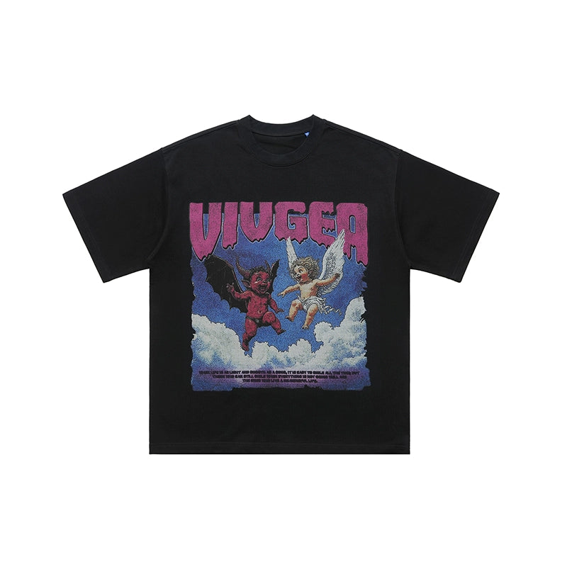 Two Baby Angels Printed T-Shirt