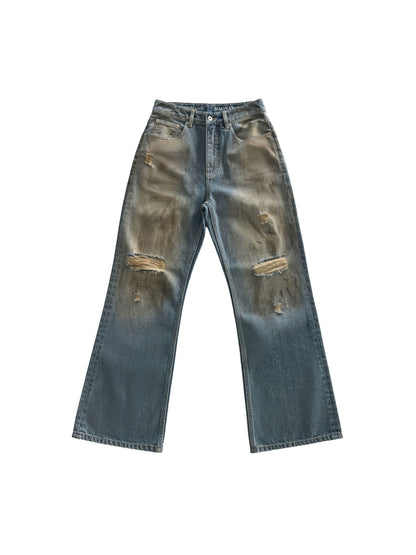 Untold Ripped Mud Bootcut Jeans
