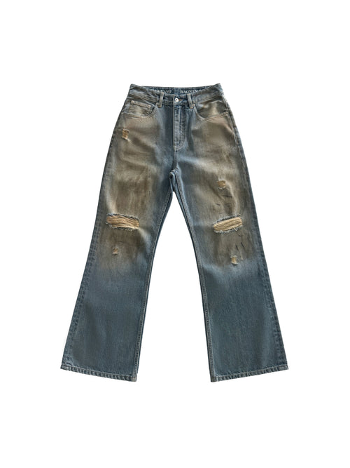 Untold Ripped Mud Bootcut Jeans