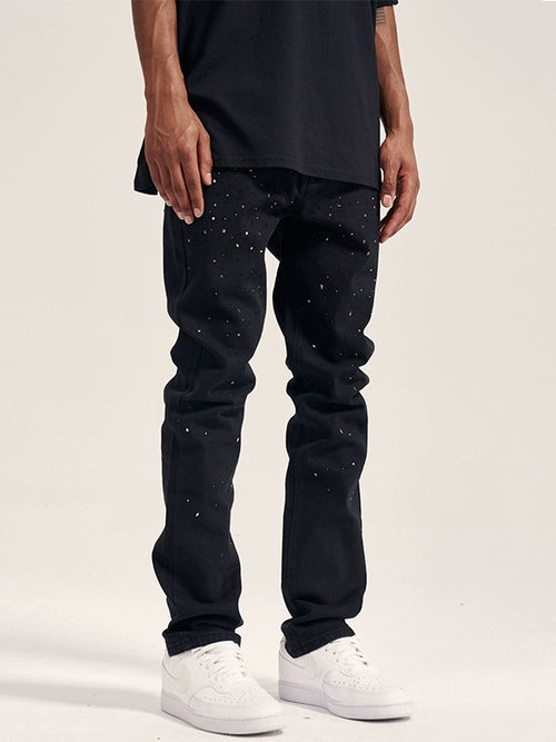 Untold Black Rhinestone Slimfit Jeans