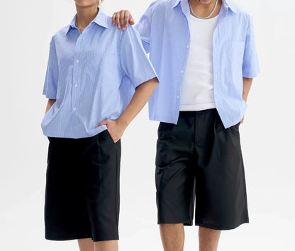 Untold Unisex Striped Short Sleeve Shirt