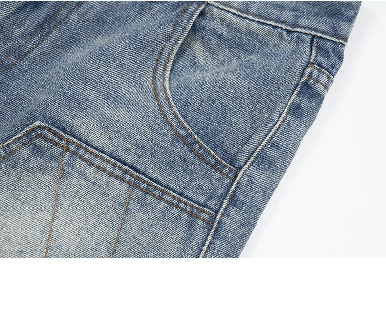 Western Distressed Denim Shorts