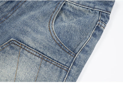 Western Distressed Denim Shorts