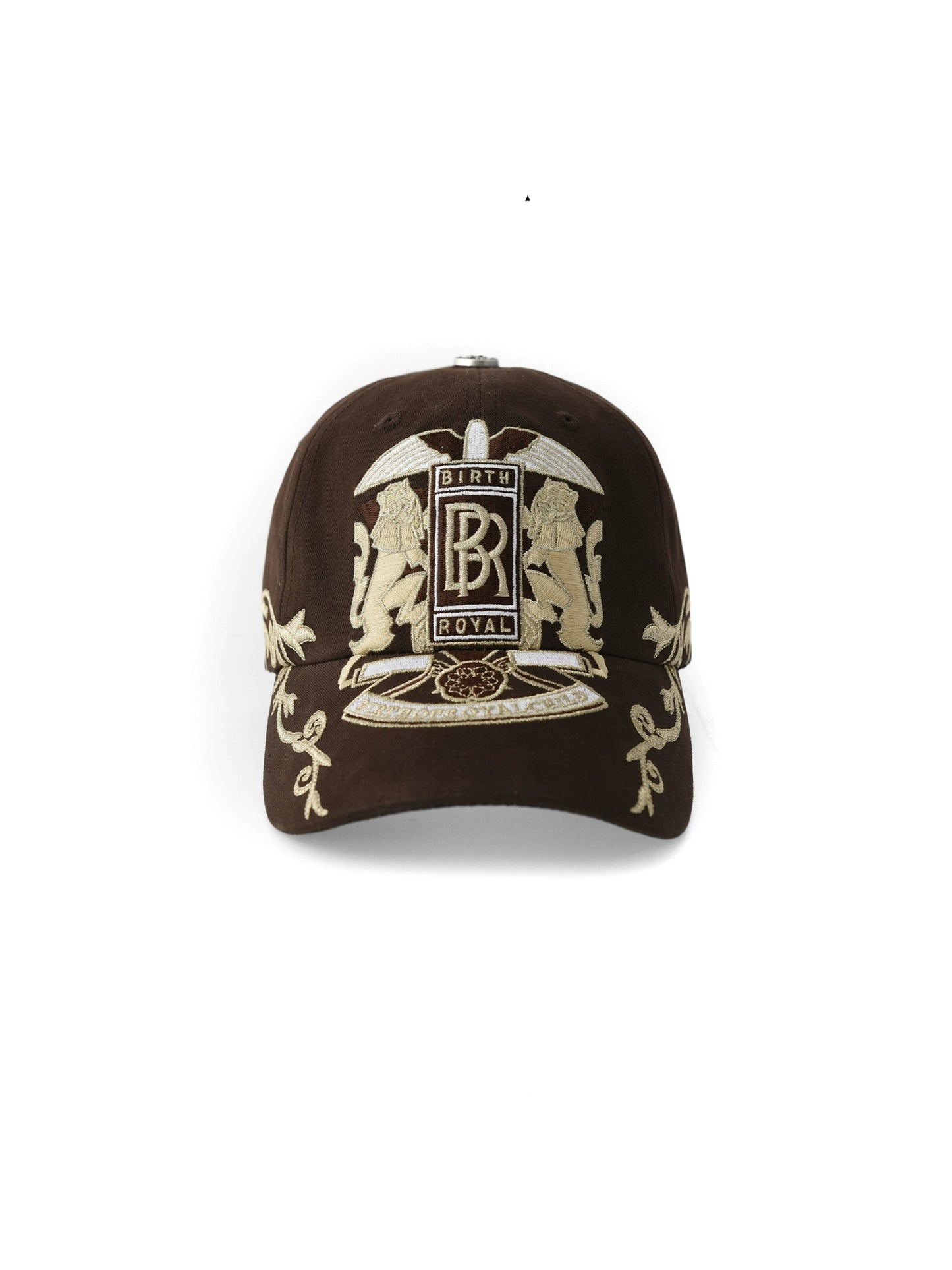 Double Lion Vine Embroidered Cap