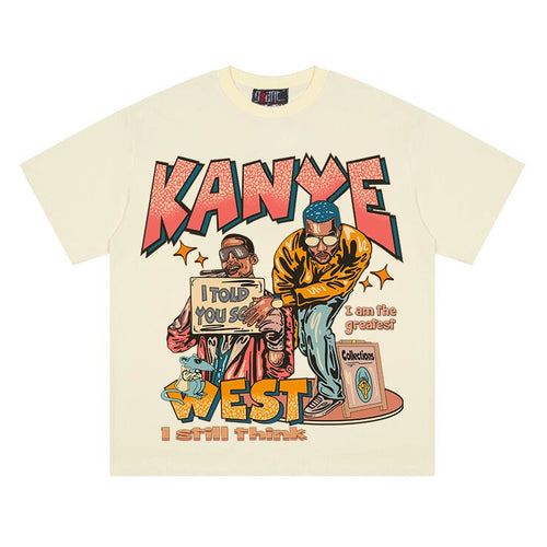 Premium Kanye West Cartoon Print T-Shirt