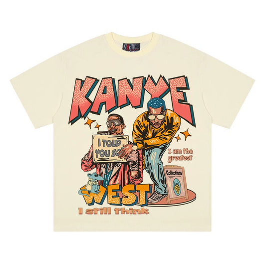Premium Kanye West Cartoon Print T-Shirt