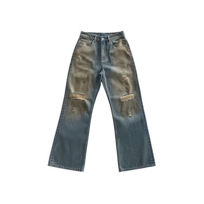 Untold Ripped Mud Bootcut Jeans