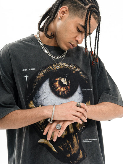 Eye of the God DTG Printed Oversize T-Shirt