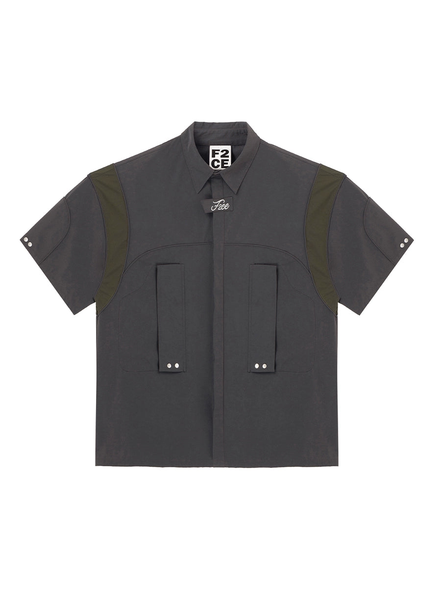 F2Centre Short-Sleeve Patchwork Shirt
