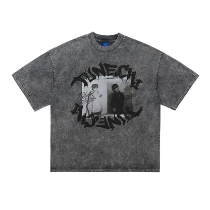 Tunech Printed Heavy Washed T-Shirt