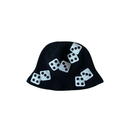 Stylish Knit Dice Bucket Hat