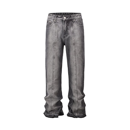 Untold Washed Distressed Flared Jeans