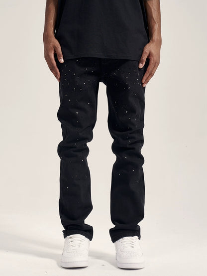 Untold Black Rhinestone Slimfit Jeans