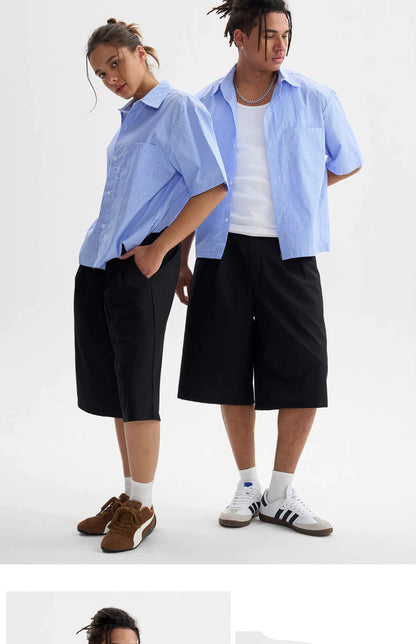 Untold Unisex Striped Short Sleeve Shirt