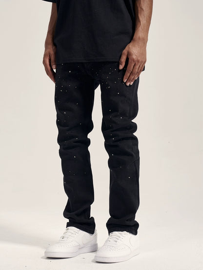 Untold Black Rhinestone Slimfit Jeans