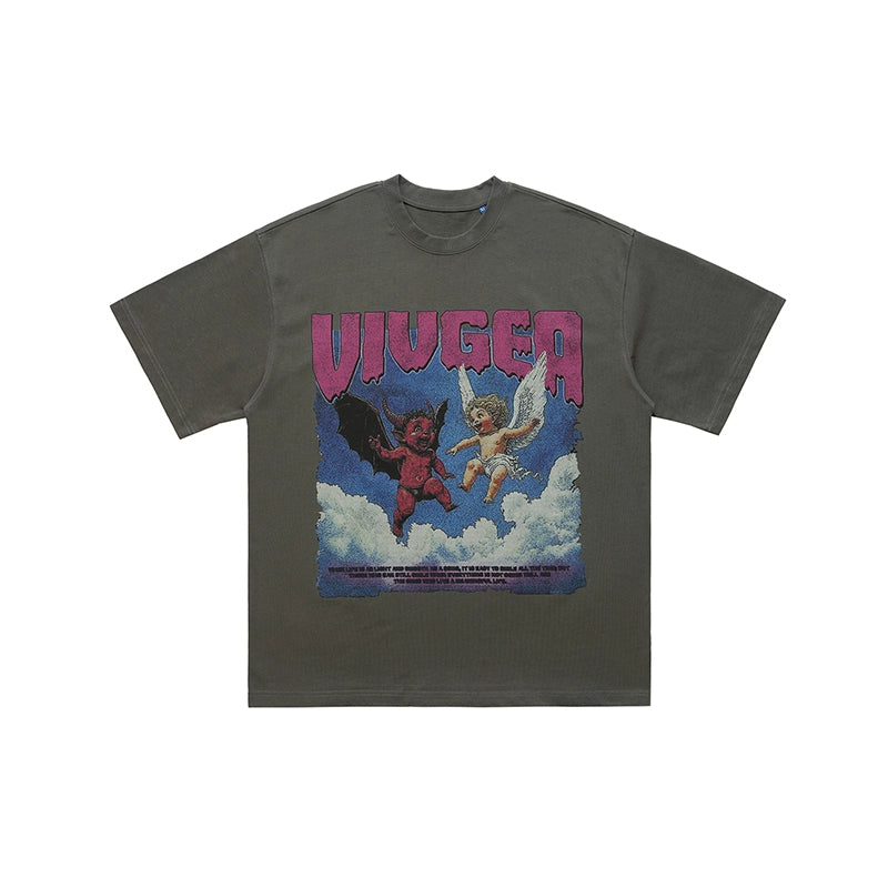 Two Baby Angels Printed T-Shirt