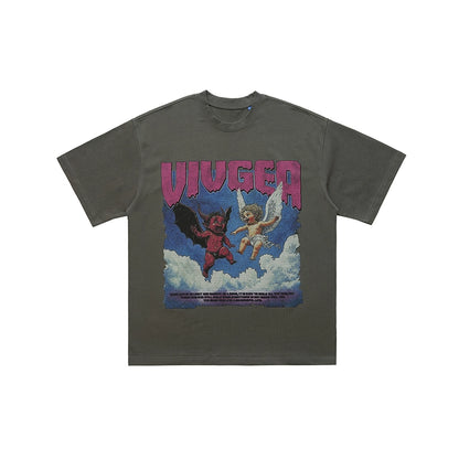 Two Baby Angels Printed T-Shirt