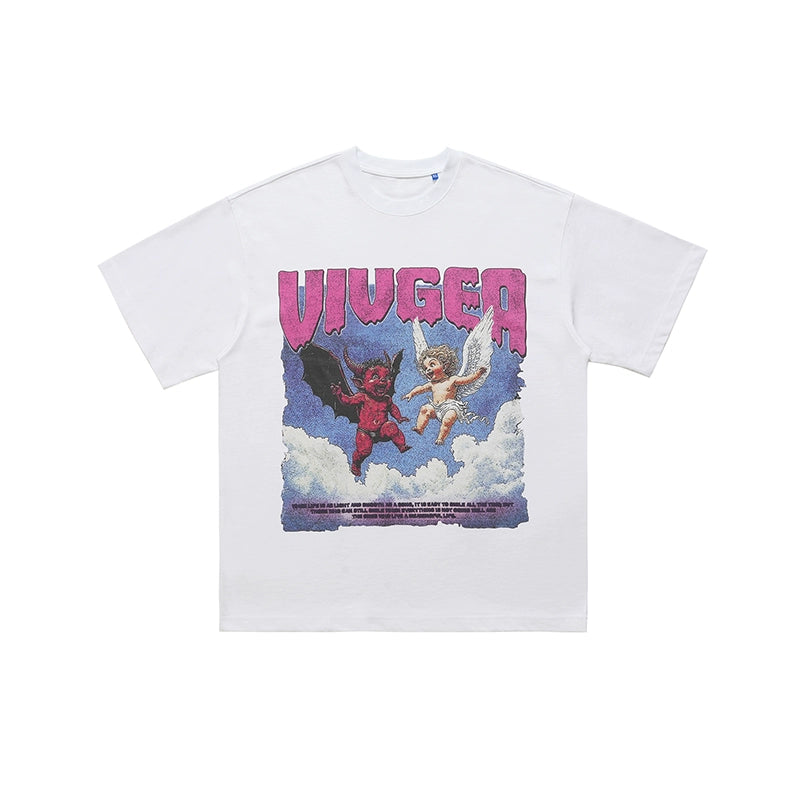 Two Baby Angels Printed T-Shirt