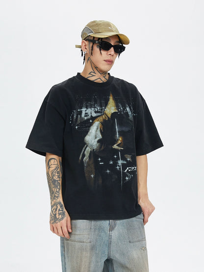 Heavy Washed Vintage Black T-Shirt
