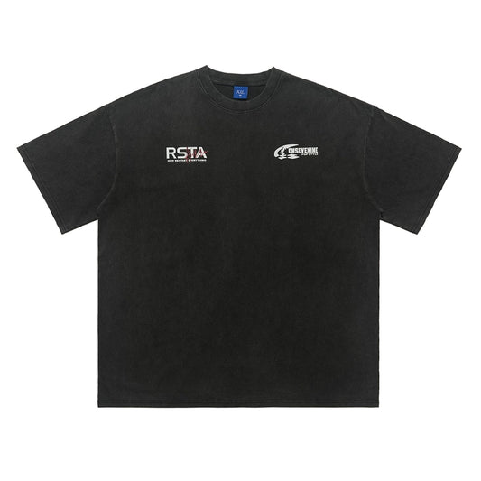 Restart All Printed Oversize T-Shirt