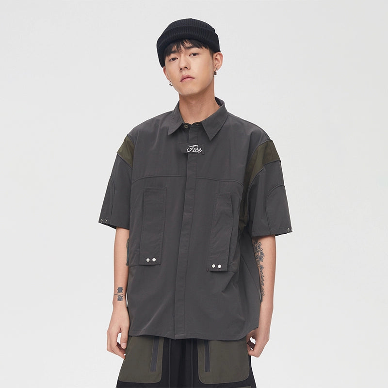 F2Centre Short-Sleeve Patchwork Shirt
