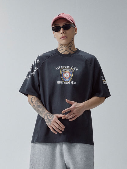 Washed Gradient Distressed Tee