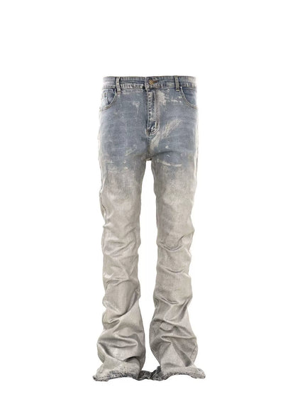 Untold Silver Brush Painted Bootcut Jeans