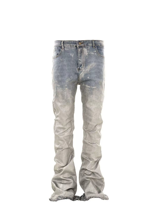 Untold Silver Brush Painted Bootcut Jeans
