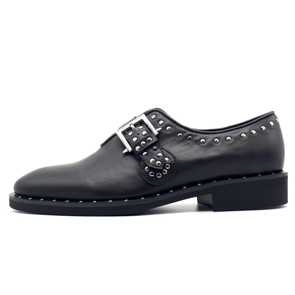Premium Handmade Leather Nail-Buckle Shoes