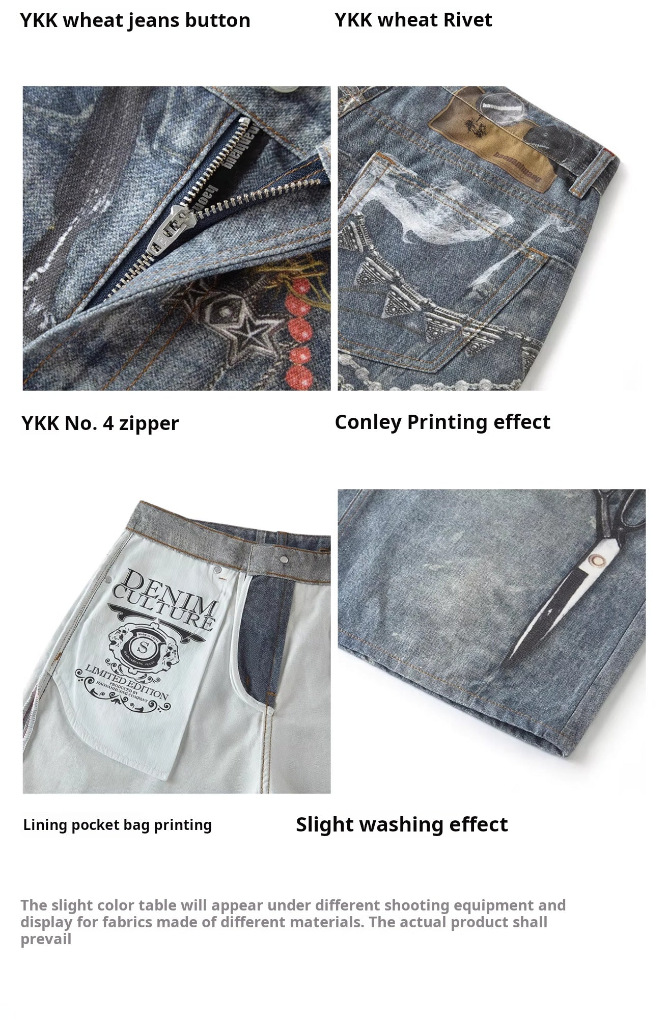 Untold Graffiti Design Denim Shorts