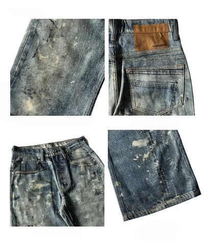 Untold Vintage Digital Splash Bootcut Denim Trousers