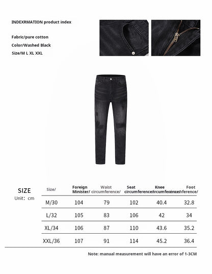 Untold Retro Grind-Washed Slim Ripped Jeans