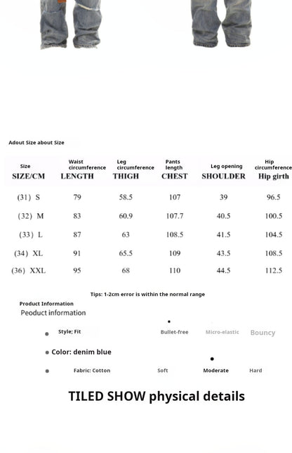 Untold Washed Crochet Embroidered Ripped Jeans