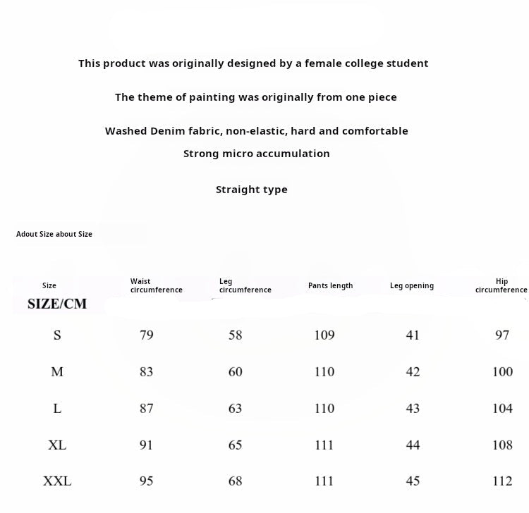 Untold Graffiti Anime Straight-Leg Jeans