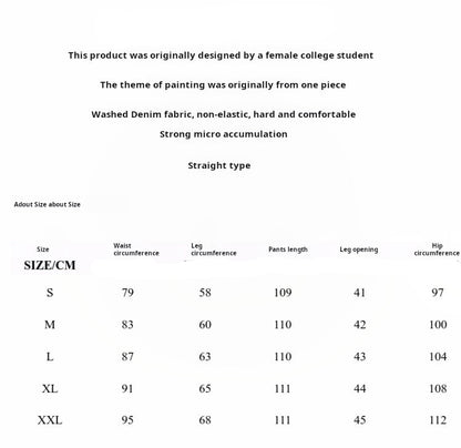 Untold Graffiti Anime Straight-Leg Jeans