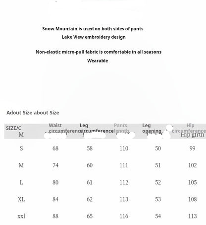 Untold Snow Mountain Embroidered Bootcut Jeans