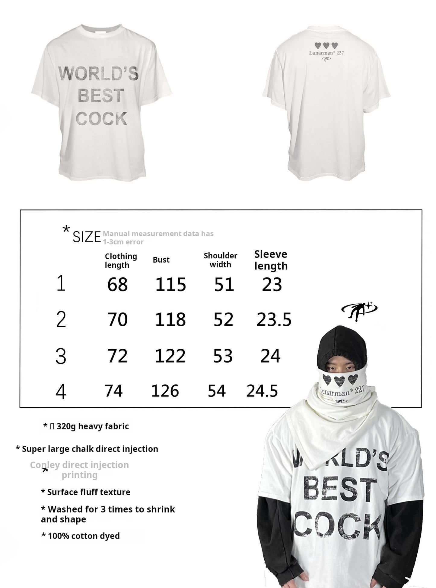 Untold Vintage Distressed Heavy White T-Shirt