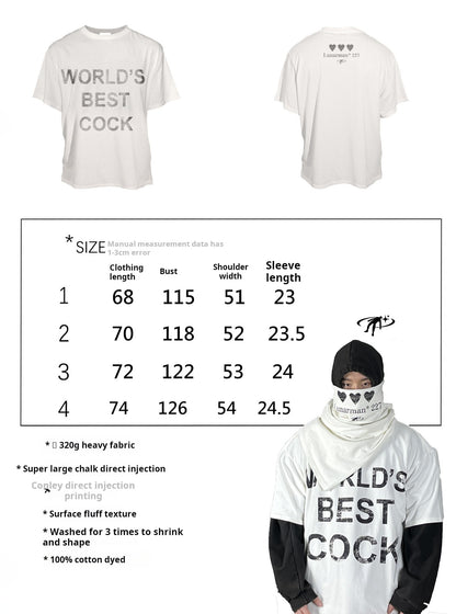 Untold Vintage Distressed Heavy White T-Shirt